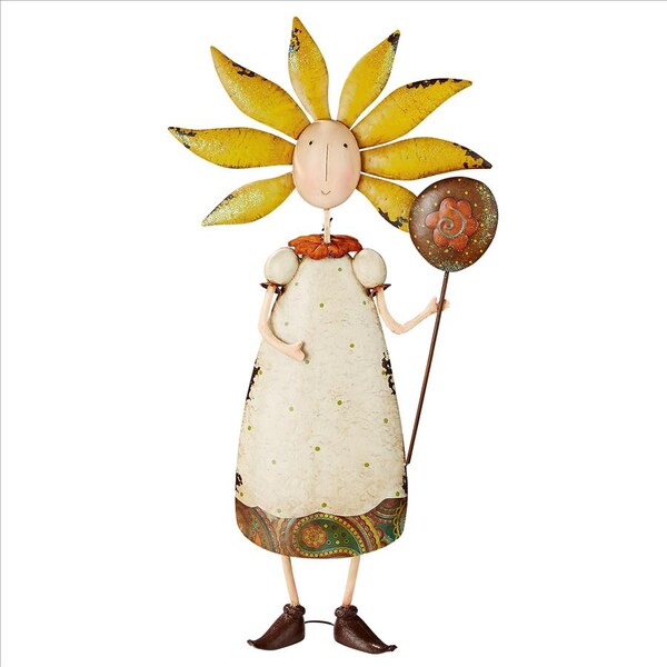 Design Toscano Flower Children Metal Garden Statue: Girl - FU71633