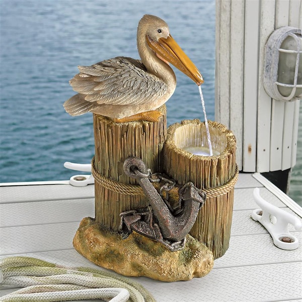 Design Toscano Pelican's Seashore Roost Sculptural Fountain - SS11780