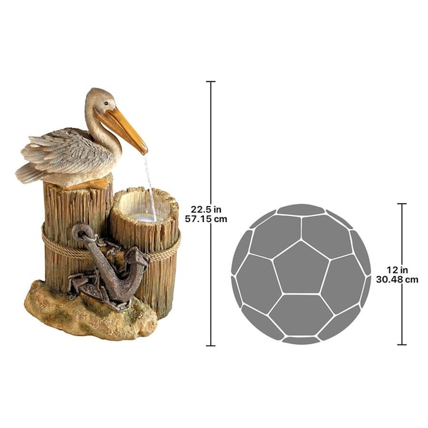 Design Toscano Pelican's Seashore Roost Sculptural Fountain - SS11780