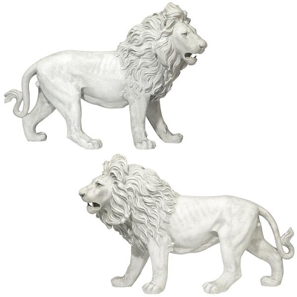 Design Toscano Regal Lion Sentinels of Grisham Manor Statue: Right and Left Set - KY9167