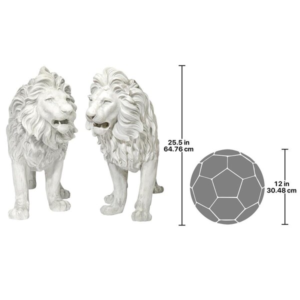 Design Toscano Regal Lion Sentinels of Grisham Manor Statue: Right and Left Set - KY9167