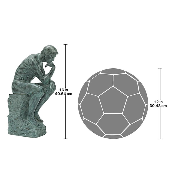 Design Toscano Rodin's Thinker Statue Inspired by the original by Auguste Rodin - QL0197710