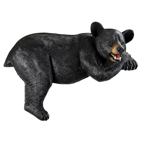 Design Toscano Lemont the Lovable Lounger Black Bear Statue - KY1884
