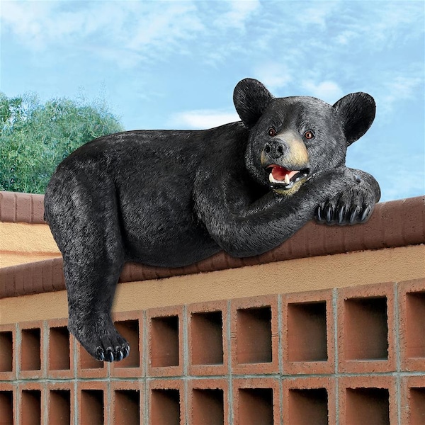 Design Toscano Lemont the Lovable Lounger Black Bear Statue - KY1884