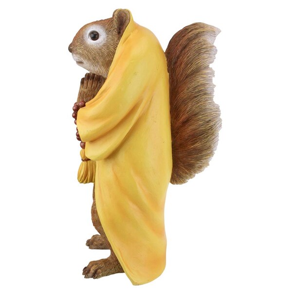 Design Toscano Sensei Monk Zen Garden Squirrel Animal Statue - QM17041