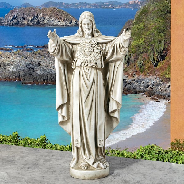 Design Toscano The Sacred Heart of Jesus Spiritual Garden Statue - LY712152
