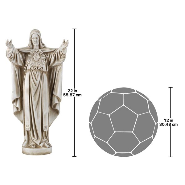 Design Toscano The Sacred Heart of Jesus Spiritual Garden Statue - LY712152