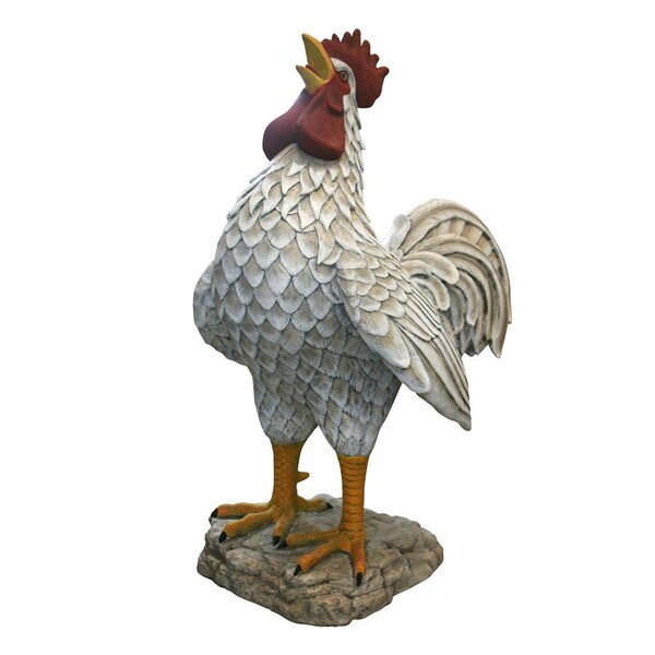 Design Toscano Cock-a-doodle-do, Giant Roadside Rooster Garden Statue - NE110114