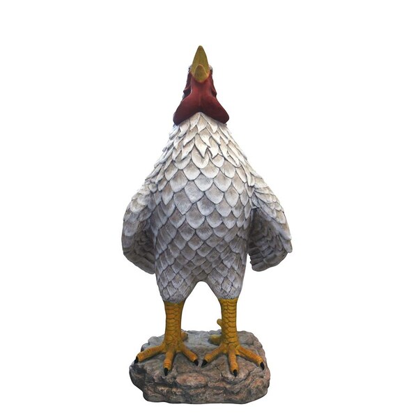 Design Toscano Cock-a-doodle-do, Giant Roadside Rooster Garden Statue - NE110114