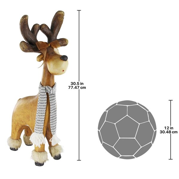 Design Toscano Santa's Second Team Holiday Reindeer Statue: Ambrose - DS19765