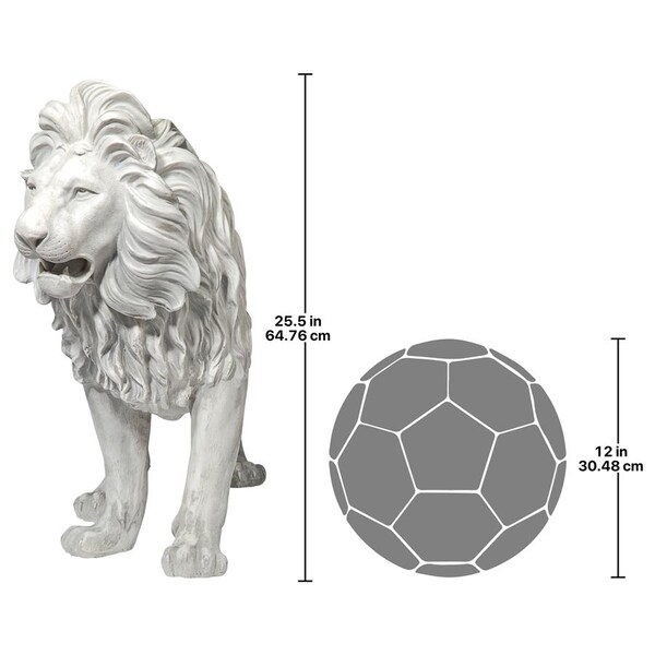 Design Toscano Regal Lion Sentinel of Grisham Manor Statue: Left Foot Forward - KY167