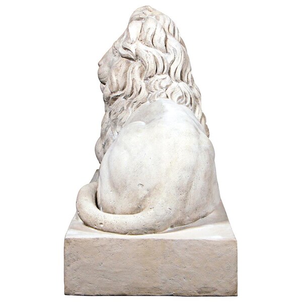 Design Toscano Castle Courtyard Lion Sentinel Statue: Head Left - NE1602752