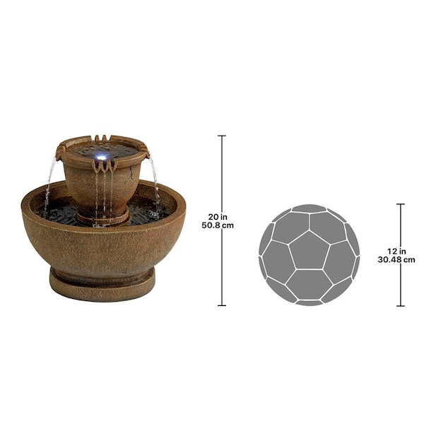 Design Toscano Richardson Oval Urns Cascading Garden Fountain: Large - SS111211