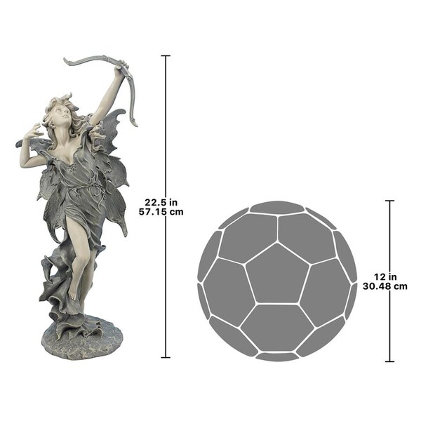 Design Toscano Rhiannon the Archer Garden Fairy Statue: Medium - CL54974