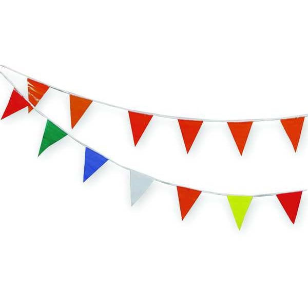 Cortina Safety Products Pennants, Vinyl, Multicolor, 60 ft. - 03-403-60