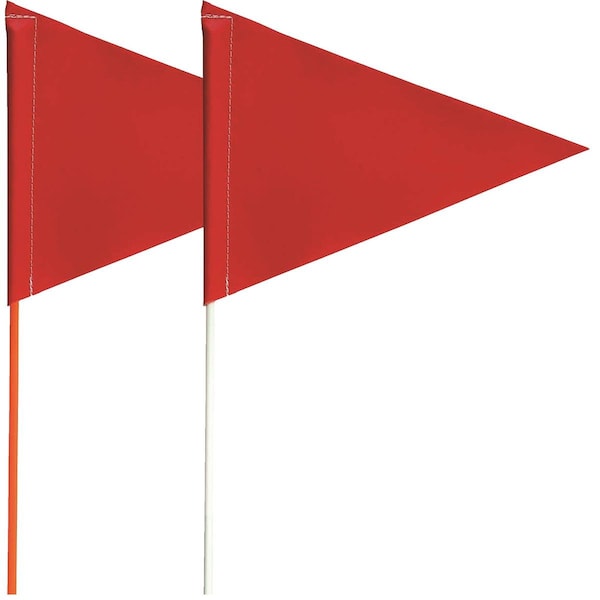 Blackburn Flag Blackburn Pennant Marking Flag with Fiberglass Staff - FIELD FLAG W/RED