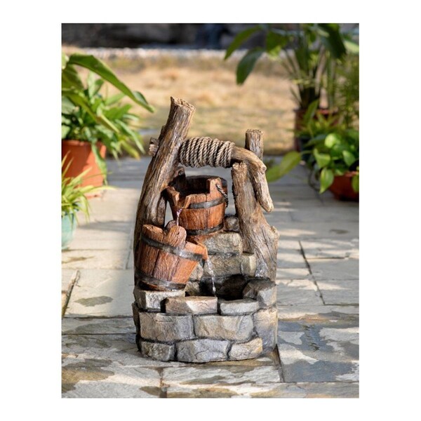 Jeco Tree Trunk & Pots Water Fountain - FCL134
