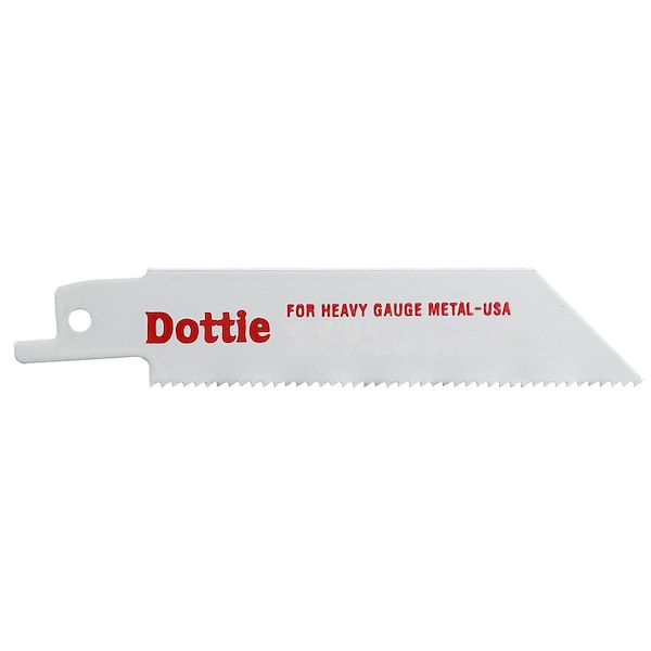 Dottie 4" L x Heavy Gauge Metal, 18 Gauge to 1/8" Thickness Cutting Reciprocating Saw Blade - R418B