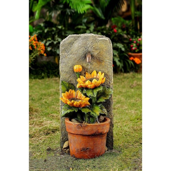 Vaser Designs Sunflower Water Fountain - VA2593756