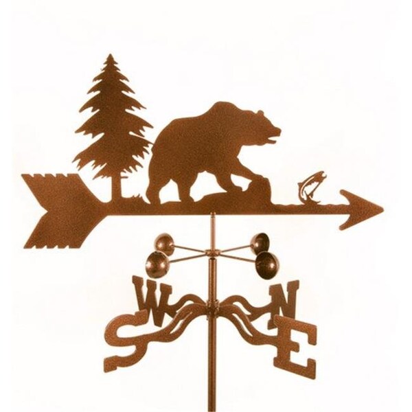 Ez Vane EZ Vane EZ1302-PT Bear Weathervane with Post Mount - EZ1302-PT
