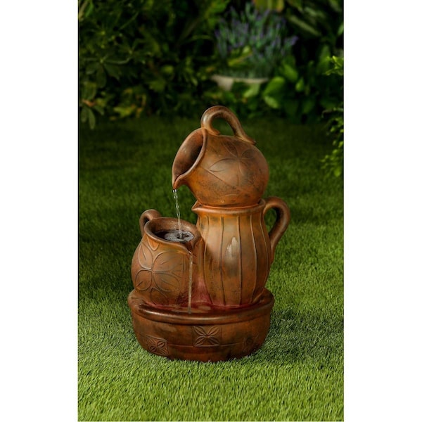 Jeco Distressed-Bronze Polyresin Water Fountain - FCL154