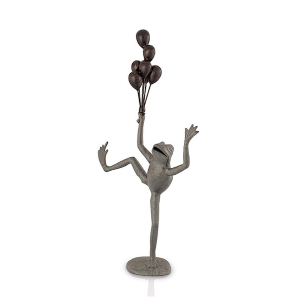 Spi 36.50 x 18.50 x 10 in. Balloon Seller Frog Garden Sculpture - 53043