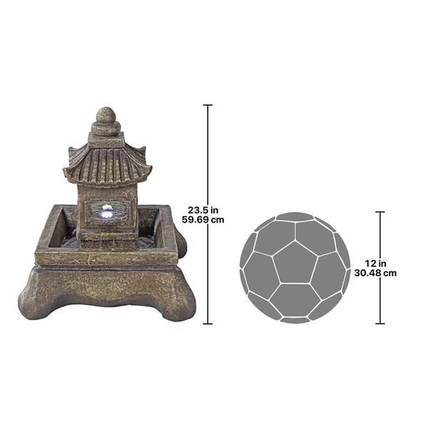 Design Toscano Mokoshi Pagoda Illuminated Garden Fountain - QN150010