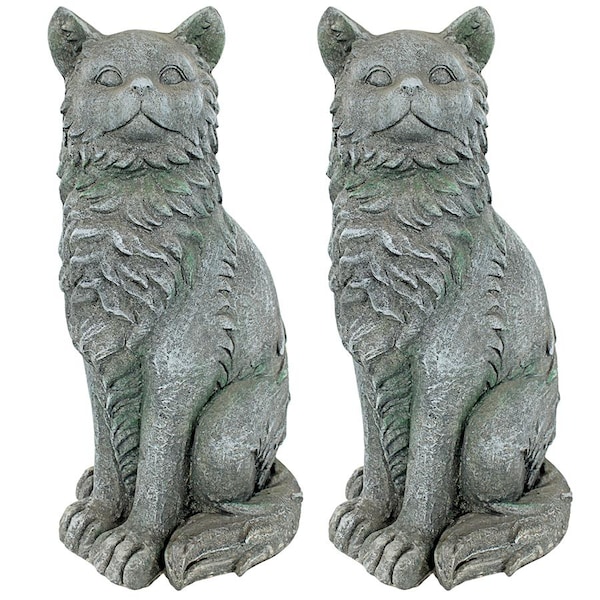 Design Toscano King Olav V Norwegian Forest Cat Statue: Set of Two - FU984643