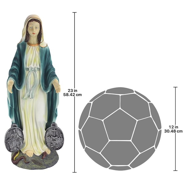 Design Toscano Miraculous Medal Madonna Sacred Garden Statue - KY914