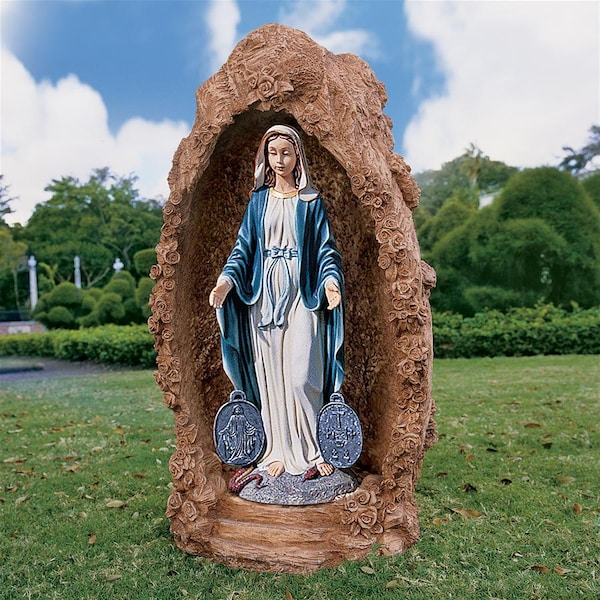 Design Toscano Miraculous Medal Madonna Sacred Garden Statue - KY914