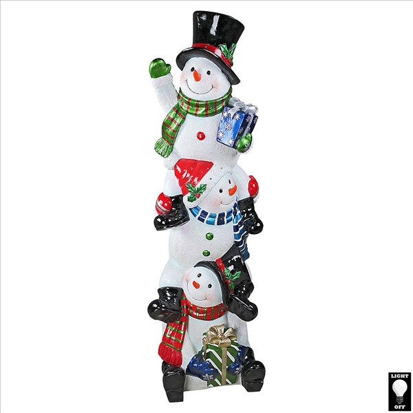 Design Toscano SnowBro's Illuminated Snowman Holiday Statue: Large - DB18978