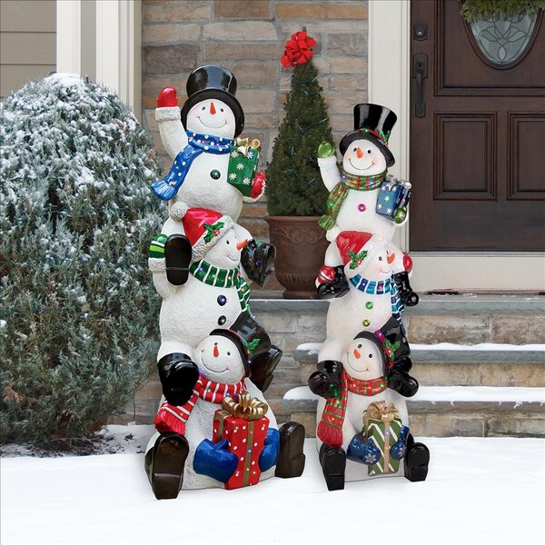Design Toscano SnowBro's Illuminated Snowman Holiday Statue: Large - DB18978
