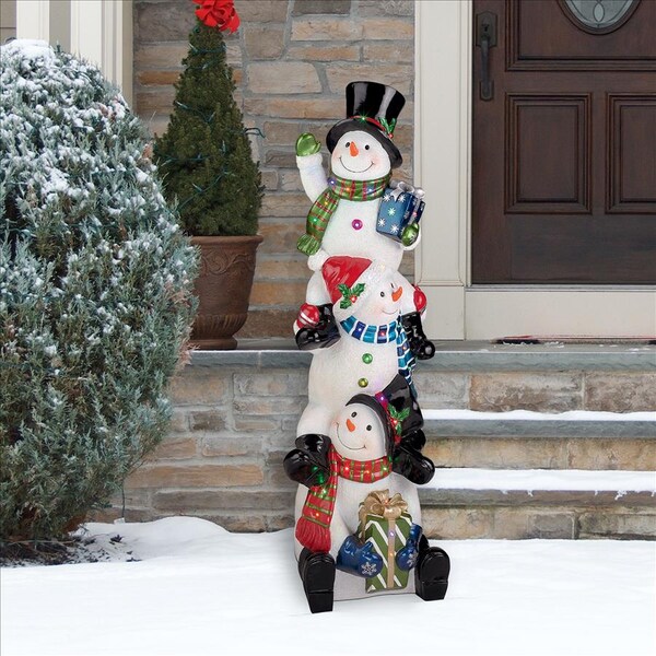 Design Toscano SnowBro's Illuminated Snowman Holiday Statue: Large - DB18978