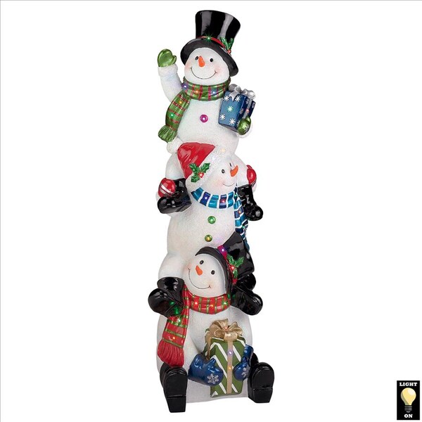 Design Toscano SnowBro's Illuminated Snowman Holiday Statue: Large - DB18978