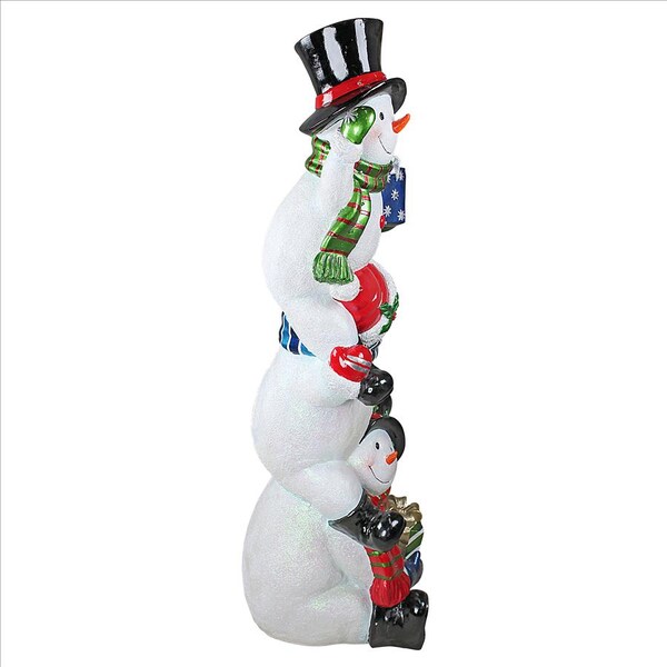 Design Toscano SnowBro's Illuminated Snowman Holiday Statue: Large - DB18978
