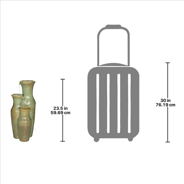 Design Toscano Ceramic Grecian Jars Garden Fountain - SS11352