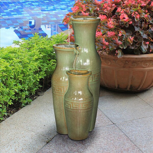 Design Toscano Ceramic Grecian Jars Garden Fountain - SS11352