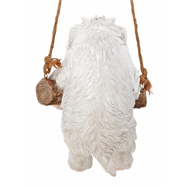 Design Toscano White Maltese Puppy on a Perch Hanging Dog Sculpture - JQ11429