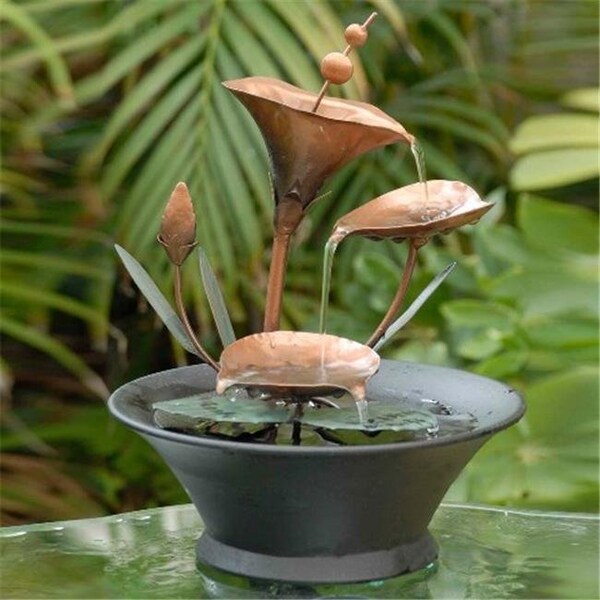 Jeco Jeco FCT013 Metal Flower Table Top Fountain - FCT013