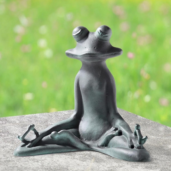 Spi Home Contented Yoga Frog Garden Sculpture - 21089
