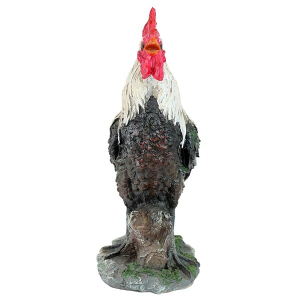 Design Toscano Henrietta the Hen and Cock-A-Doodle-Do Rooster Statues: Rooster - QM210951