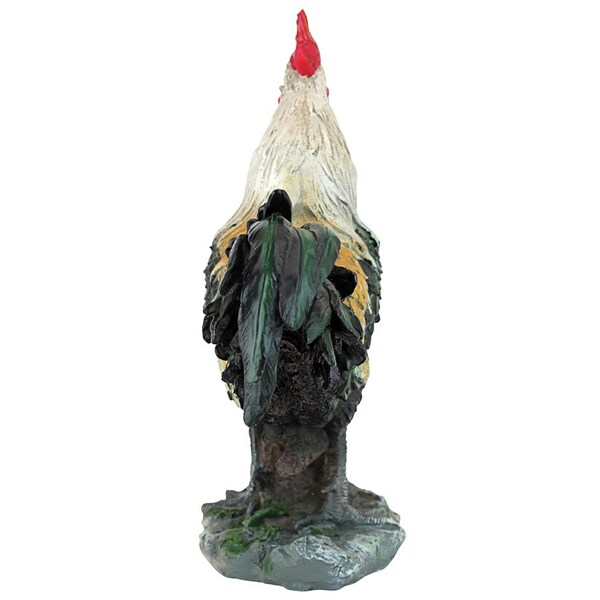 Design Toscano Henrietta the Hen and Cock-A-Doodle-Do Rooster Statues: Rooster - QM210951