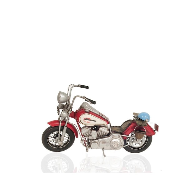 Palacedesigns Red Harley Davidson Motorcycle Sculpture - PA3097798