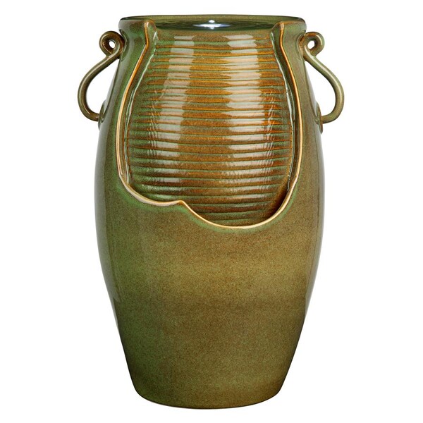 Design Toscano Ceramic Rippling Jar Garden Fountain - SS11344