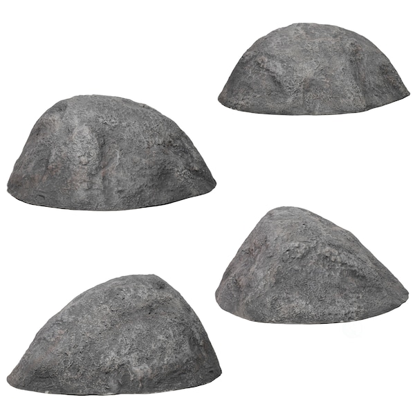 Gardenised Outdoor Natural Artificial Round Rock Decor for Gardens, Lawns, and Landscapes - QI004479