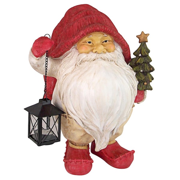 Design Toscano Lighting Santa's Path Whitey the Holiday Gnome Statue - JQ10101