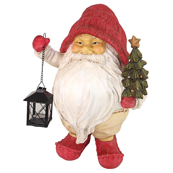 Design Toscano Lighting Santa's Path Whitey the Holiday Gnome Statue - JQ10101