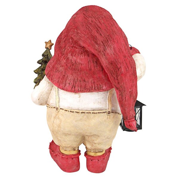 Design Toscano Lighting Santa's Path Whitey the Holiday Gnome Statue - JQ10101
