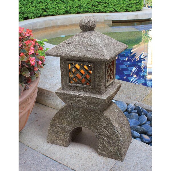 Design Toscano Japanese Pagoda Illuminated Lantern Statue: Set of Two - AL958699