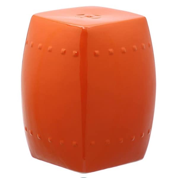 Safavieh 17.5 x 15 x 15 in. Villa Garden Stool, Orange - ACS4524D